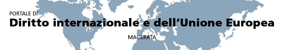 Banner portale di Diritto internazionale e dell