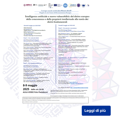 Intelligenza artificiale e nuove vulnerabilità: dal diritto europeo della concorrenza e della proprietà intellettuale alla tutela dei diritti fondamentali 