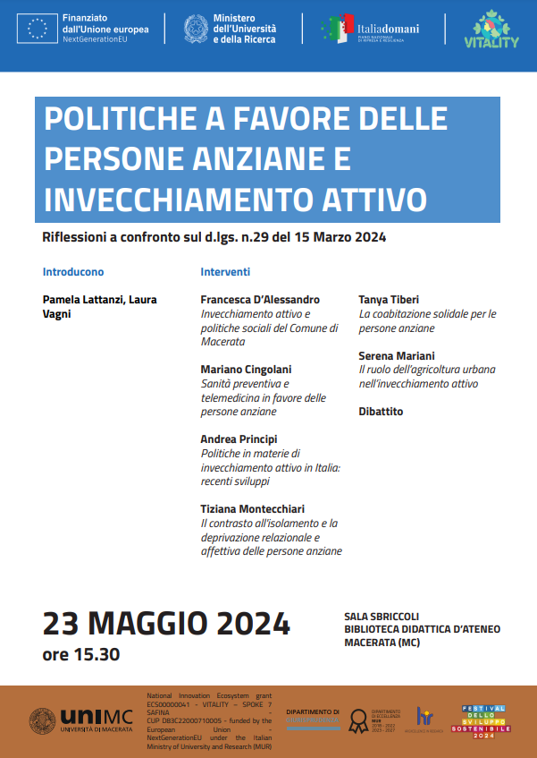 Politiche a favore delle persone anziane e invecchiamento attivo