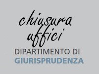 CHIUSURA ESTIVA UFFICI DEL DIPARTIMENTO