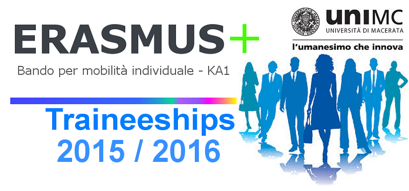 BANDO ERASMUS + TRAINEESHIPS 15/16 RIAPERTURA TERMINI  