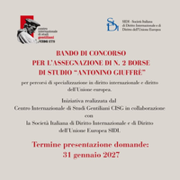 Borse di studio "Antonino Giuffrè"2025-26;2026-27
