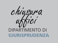 CHIUSURA ESTIVA UFFICI DIREZIONE DIPARTIMENTO