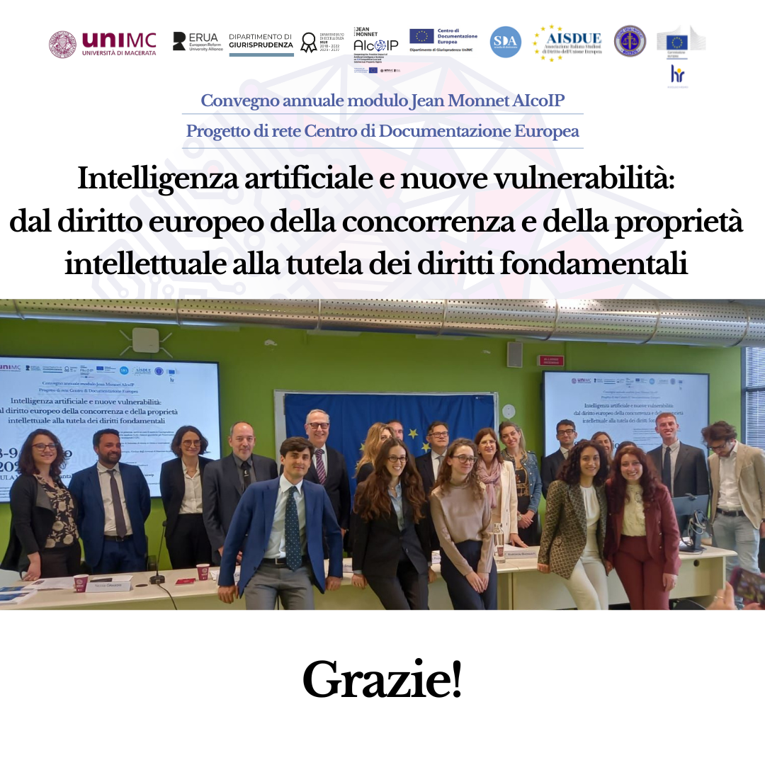 Convegno Jean Monnet AIcoIP, brevi riflessioni e ringraziamenti 