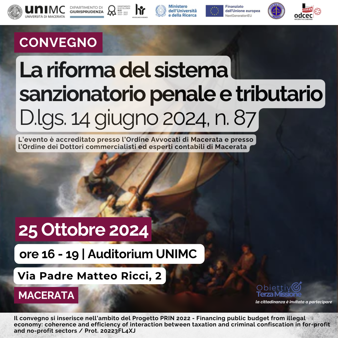 Convegno | La riforma del sistema sanzionatorio penale e tributario