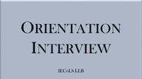 Orientation Interview