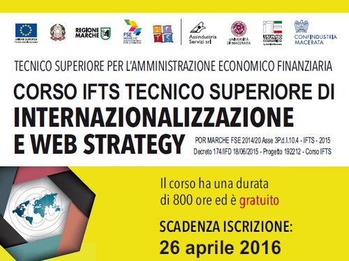 Corso gratuito IFTS “Tecnico superiore di internazionalizzazione e web strategy” 