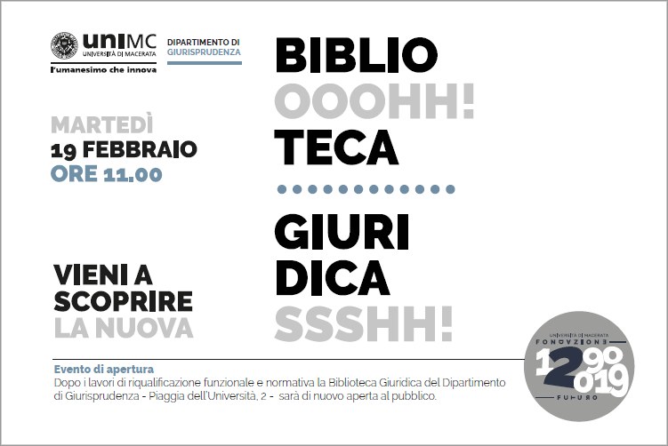 Inaugurazione della BIBLIOTECA GIURIDICA