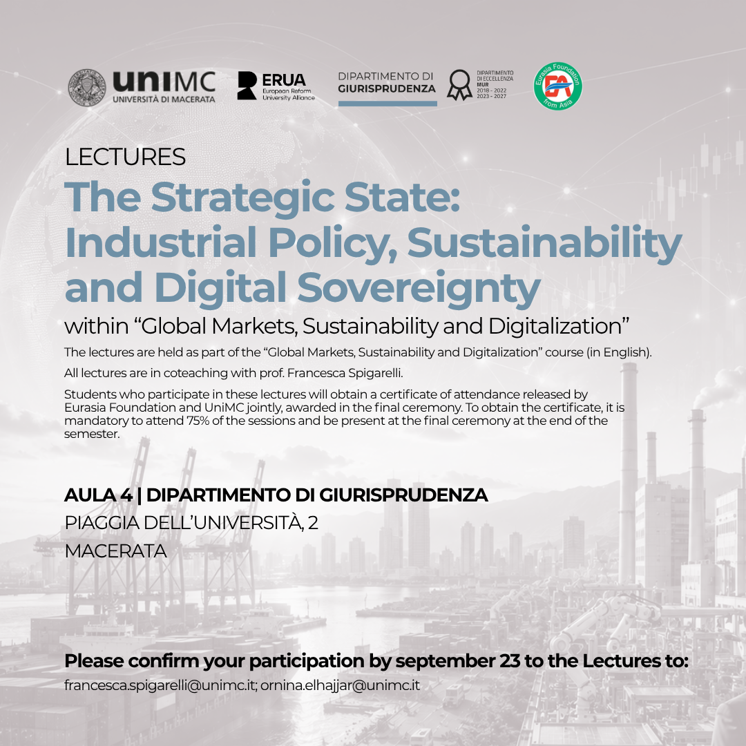 Global Markets, Sustainability and Digitalization: al via il nuovo ciclo di lezioni