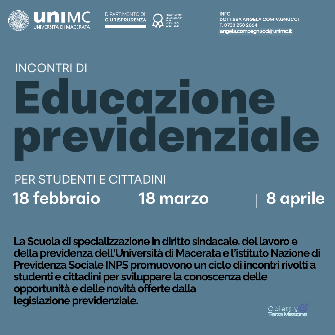 Incontri di Educazione previdenziale