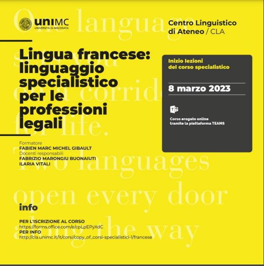 Lingua francese: Linguaggio specialistico per le professioni legali
