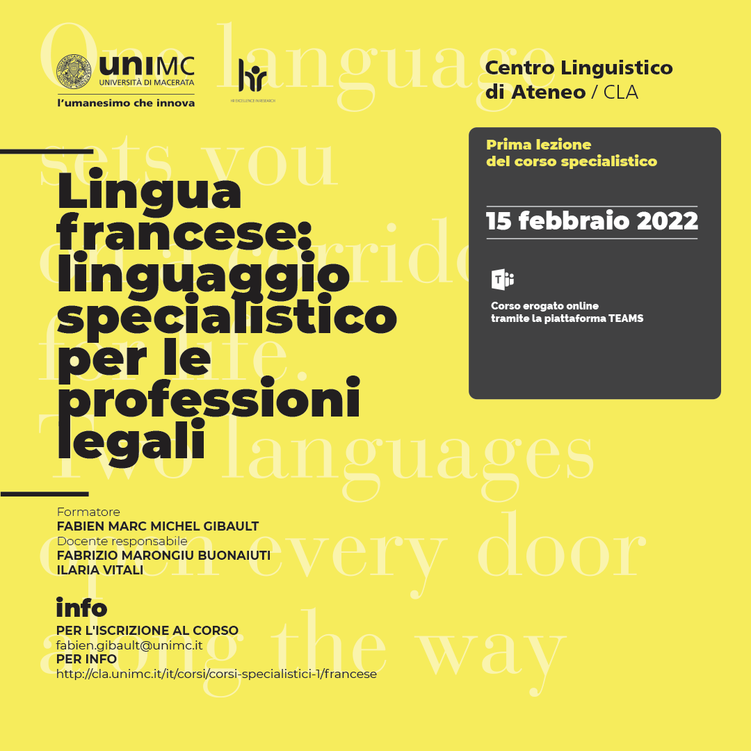 Lingua francese: linguaggio specialistico per le professioni legali