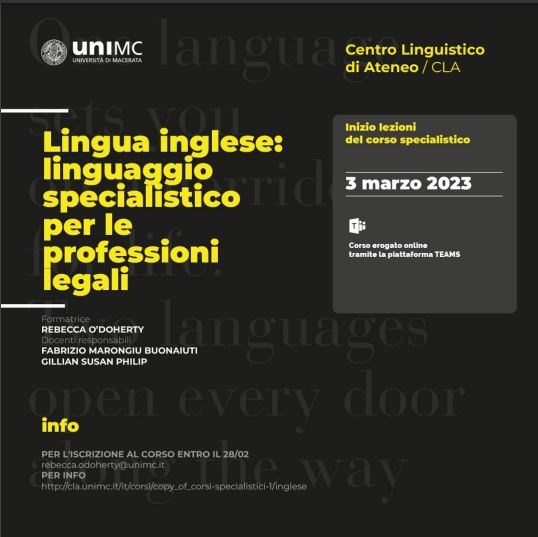 Lingua inglese: Linguaggio specialistico per le professioni legali