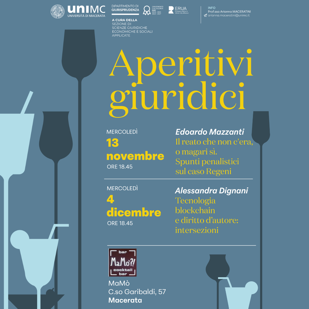 Nuova stagione per gli "Aperitivi Giuridici"