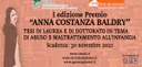 Premio “Anna Costanza Baldry” 