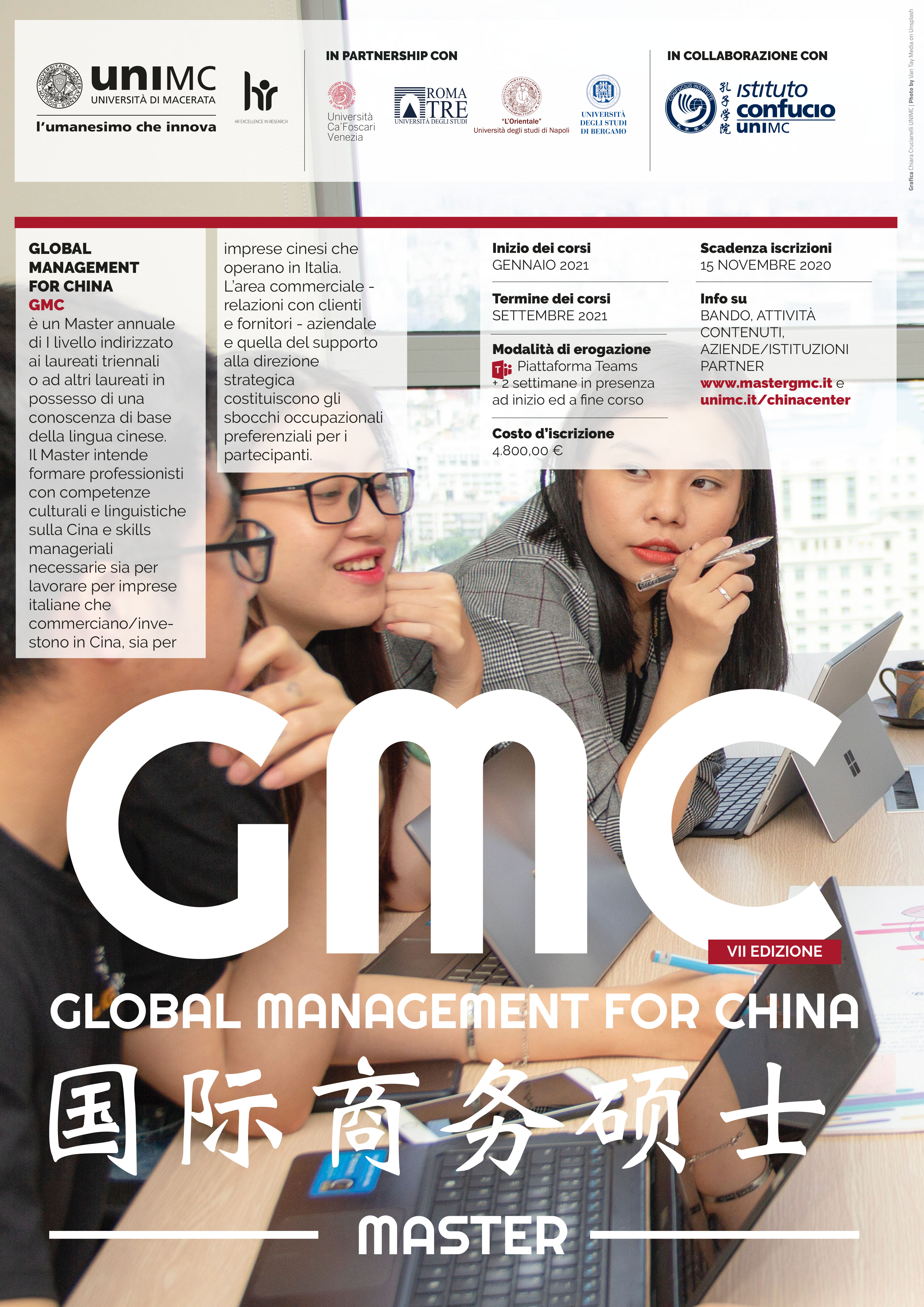 Avviso di selezione per l'iscrizione alla terza edizione del Master Global Management for China