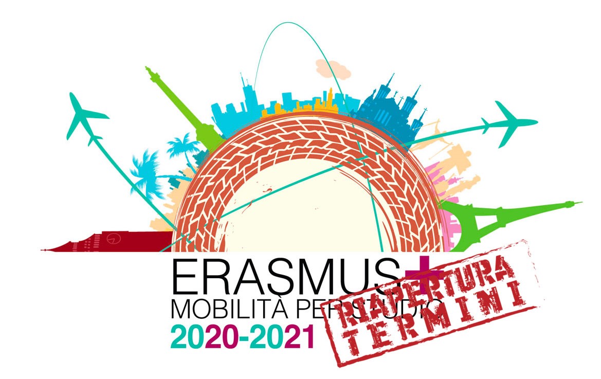 Pubblicazione Bando Erasmus+ Mobilità per Studio a.a. 2020/2021 - RIAPERTURA DEI TERMINI 