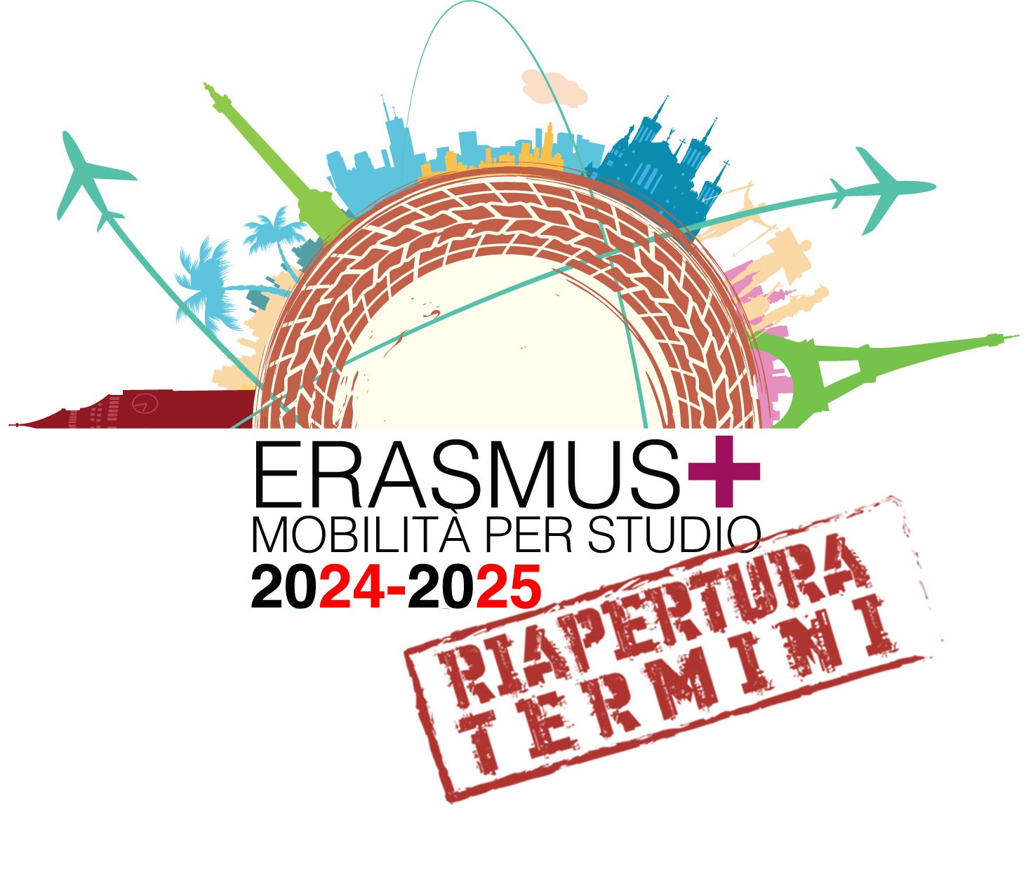 Pubblicazione Bando Erasmus+ Mobilità per Studio a.a. 2024/2025 - Riapertura dei termini