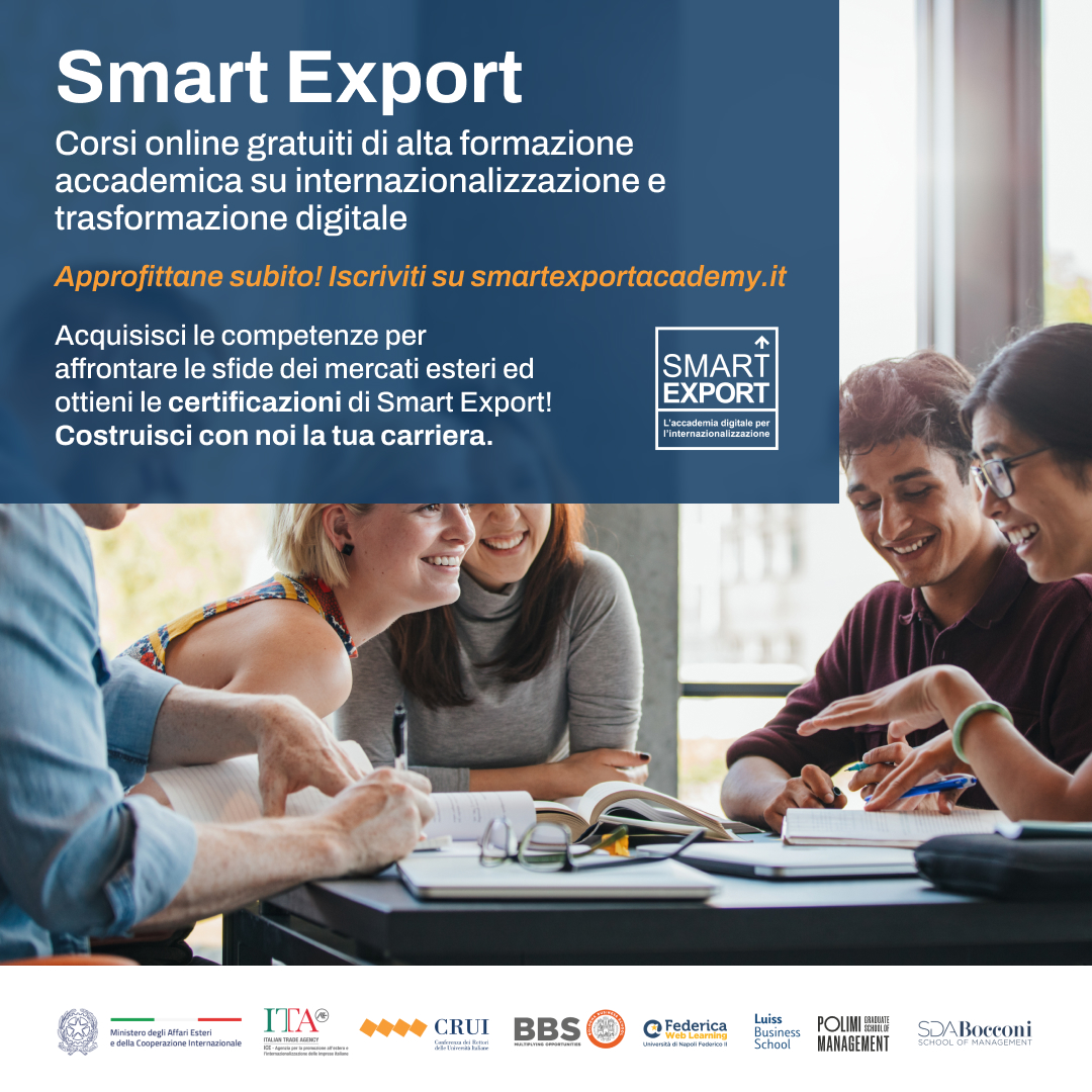 Smart Export, l'accademia digitale per PMI si apre agli studenti 