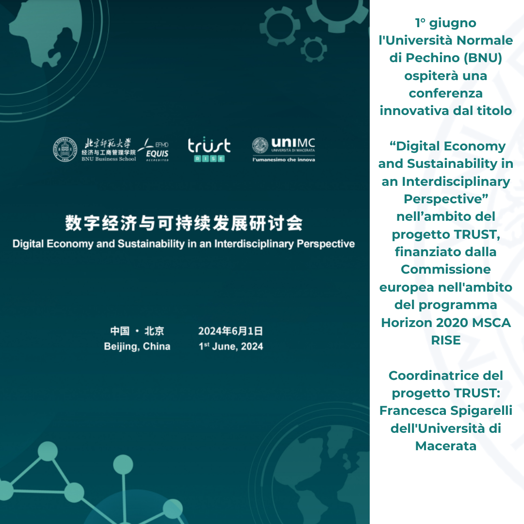 TRUST | 1° giugno 2024 l'Università Normale di Pechino (BNU) ospiterà una conferenza innovativa